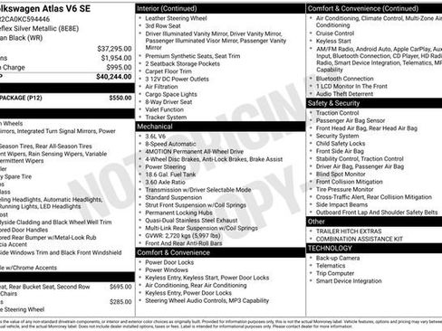 Used 2019 Volkswagen Atlas SE w/ Towing Package AWD/4WD image 27