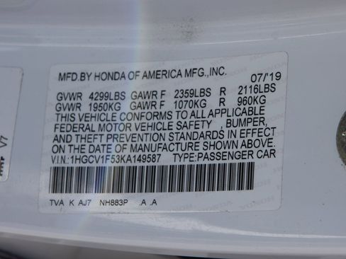 Certified 2019 Honda Accord EX-L image 39