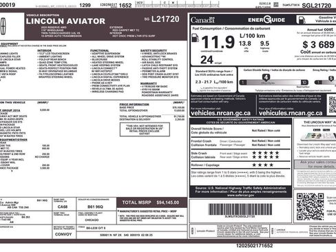 Used 2025 Lincoln Aviator Reserve w/ Equipment Group 201A AWD/4WD image 24