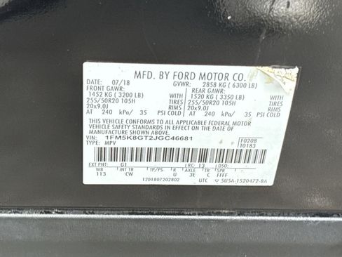 Used 2018 Ford Explorer Sport w/ Equipment Group 401A AWD/4WD image 32