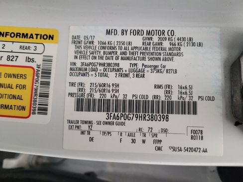 Used 2017 Ford Fusion S FWD image 33