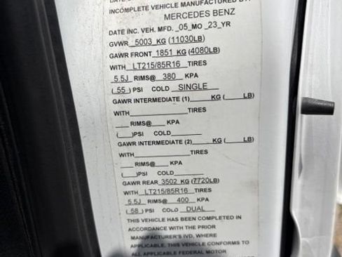 Used 2021 Mercedes-Benz Sprinter 3500 w/ Charging Package, Dashboard image 8