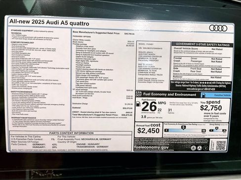 New 2025 Audi A5 2.0T Prestige image 15