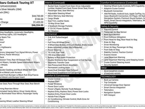 Used 2025 Subaru Outback Touring XT AWD/4WD image 23