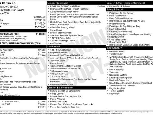 Used 2024 Kia Seltos SX w/ SX Sunroof Package AWD/4WD image 37