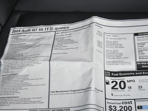 Used 2025 Audi Q7 3.0T Premium w/ Convenience Package image 87