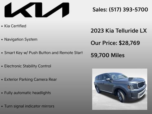 Used 2023 Kia Telluride LX FWD image 7