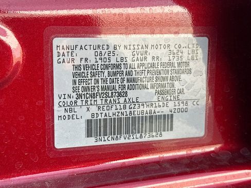 Used 2025 Nissan Versa SR w/ Trunk Package FWD image 33