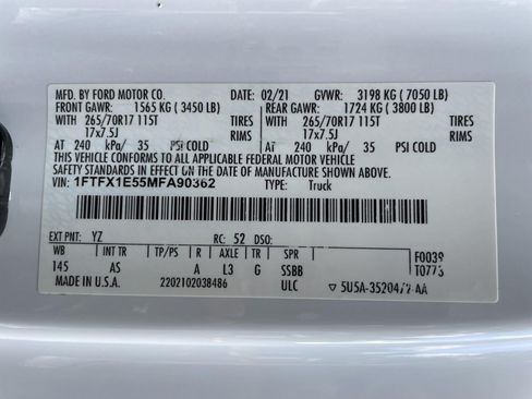Used 2021 Ford F150 XL w/ Equipment Group 101A High AWD/4WD image 15