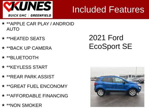 Used 2021 Ford EcoSport SE image 2