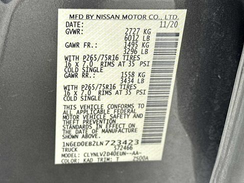 Used 2020 Nissan Frontier PRO-4X w/ Pro-4x Utility Package AWD/4WD image 27