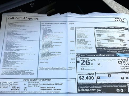 New 2026 Audi A5 2.0T Premium Plus image 18
