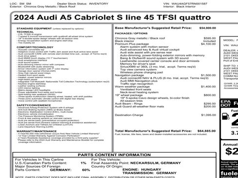 Used 2024 Audi A5 2.0T Premium Plus w/ Premium Plus image 24