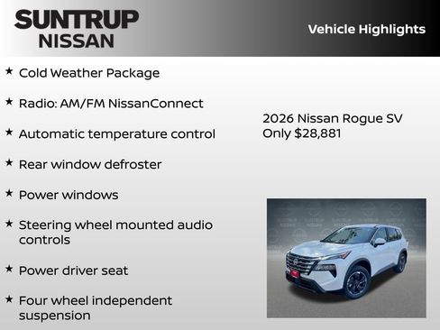 New 2026 Nissan Rogue SV w/ Cold Weather Package image 8