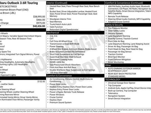 Used 2019 Subaru Outback 3.6R Touring image 37