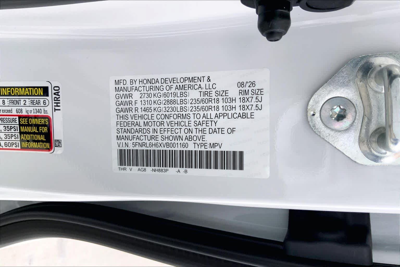 New 2027 Honda Odyssey EX-L image 20