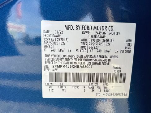 Used 2022 Ford Edge ST-Line AWD/4WD image 22