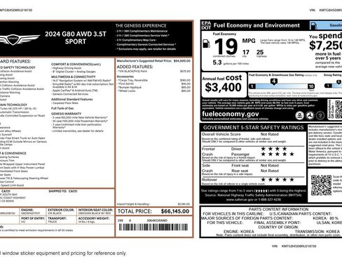 Used 2024 Genesis G80 3.5T Sport image 2