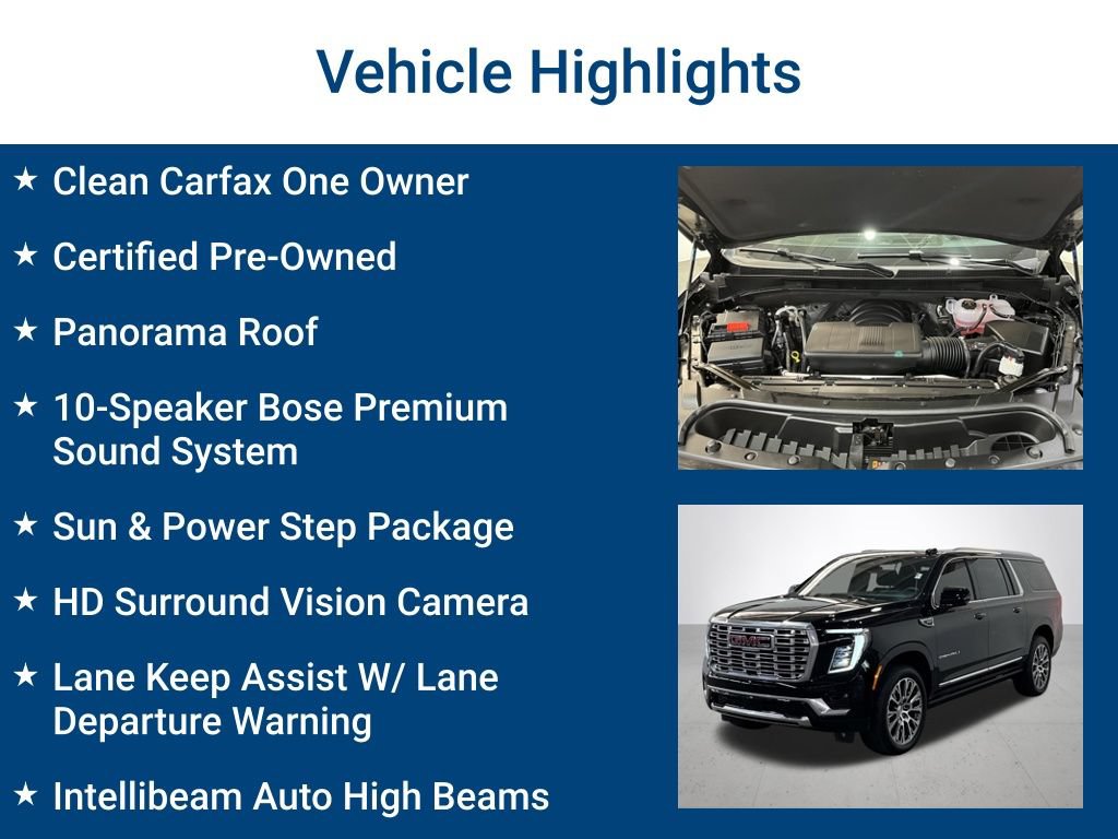 Certified 2026 GMC Yukon XL Denali w/ Sun & Power Step Package AWD/4WD image 3
