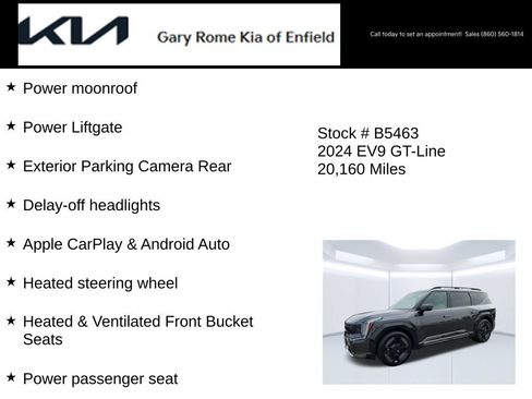 Certified 2024 Kia EV9 GT-Line AWD/4WD image 20