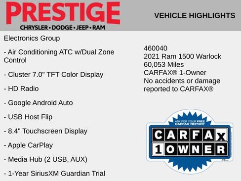 Used 2021 RAM 1500 Classic Warlock w/ Electronics Group image 6