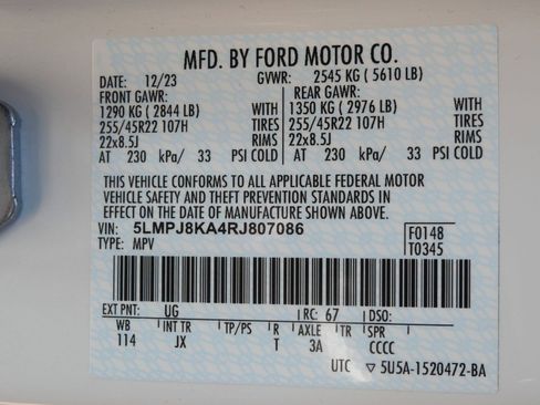 Used 2024 Lincoln Nautilus Reserve w/ Jet Appearance Package (87T) image 18