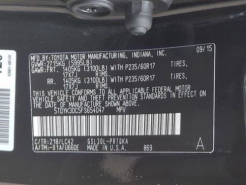 Used 2015 Toyota Sienna XLE Premium FWD image 30