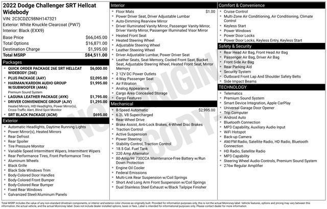 Used 2022 Dodge Challenger SRT Hellcat RWD image 41