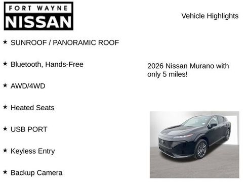 New 2026 Nissan Murano SL AWD/4WD image 8