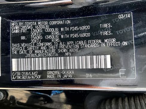 Used 2014 Toyota 4Runner Limited AWD/4WD image 33