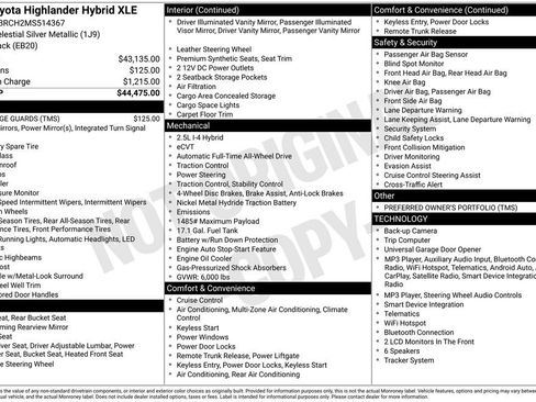 Used 2021 Toyota Highlander XLE AWD/4WD image 6