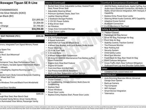 Certified 2021 Volkswagen Tiguan SE R-Line w/ 3rd Row Seat Package image 40