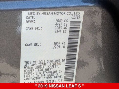 Used 2019 Nissan Leaf S w/ S Charge Package FWD image 36