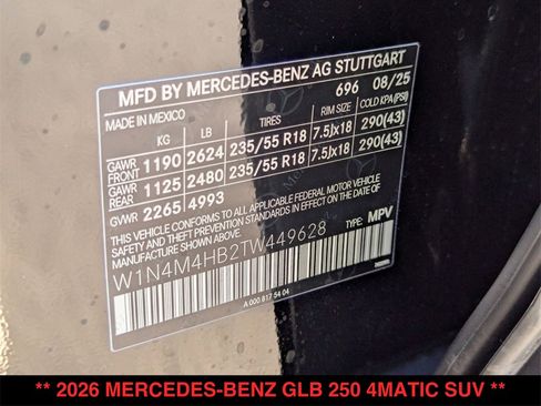New 2026 Mercedes-Benz GLB 250 4MATIC image 21