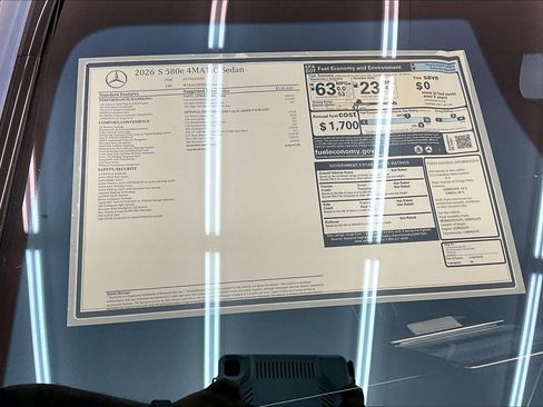New 2026 Mercedes-Benz S 580e 4MATIC Sedan image 17