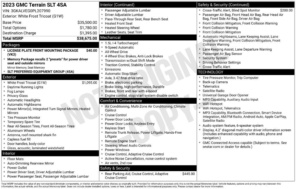 Used 2023 GMC Terrain SLT AWD/4WD image 6