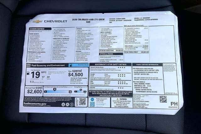 New 2026 Chevrolet Colorado Z71 w/ Z71 Convenience Package 2 AWD/4WD image 14