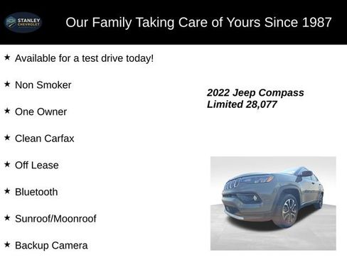Used 2022 Jeep Compass Limited w/ Sun and Sound Group image 9
