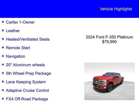 Used 2024 Ford F350 Platinum AWD/4WD image 2