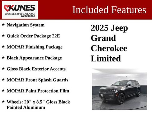 New 2025 Jeep Grand Cherokee Limited w/ Black Appearance Package AWD/4WD image 3