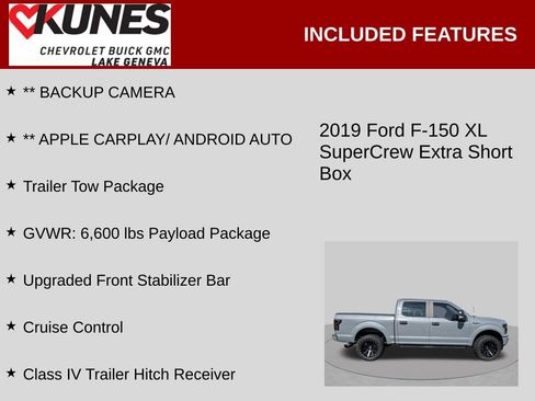 Used 2019 Ford F150 XL w/ Equipment Group 101A Mid AWD/4WD image 2