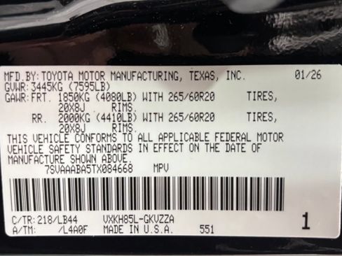 Used 2026 Toyota Sequoia 1794 Edition AWD/4WD image 11