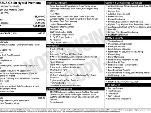 Used 2026 MAZDA CX-50 AWD 2.5 Hybrid w/ Weather Package image 33