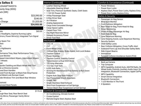 Used 2023 Kia Seltos S FWD image 29