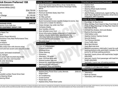 Certified 2022 Buick Encore Preferred w/ Safety Package AWD/4WD image 10