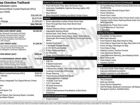 Used 2021 Jeep Cherokee Trailhawk w/ Sun, Sound & Nav Group image 13