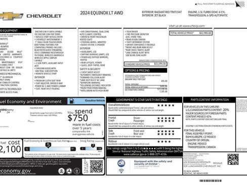 Used 2024 Chevrolet Equinox LT AWD/4WD image 13