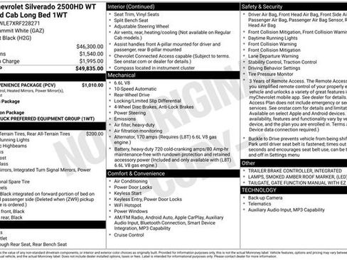 Used 2024 Chevrolet Silverado 2500 W/T w/ WT Convenience Package RWD image 7