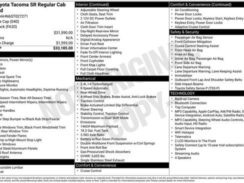 Used 2025 Toyota Tacoma SR RWD image 16