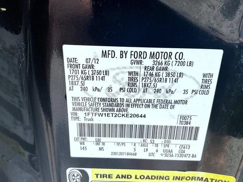Used 2012 Ford F150 XLT w/ XLT Chrome Pkg AWD/4WD image 25